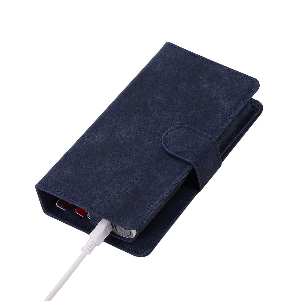 
Book Design Factory Customize Leather Flip Wallet Case for Electronic Cigarette GLO wallet PU case 
