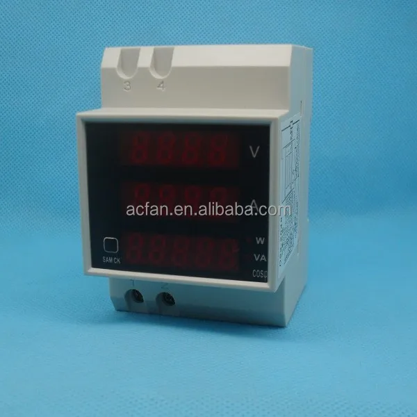 D52-2048 переменного тока 80 - 300 В 0a-100a, 0 - 3000 Вт COS мера трехфазный счетчик