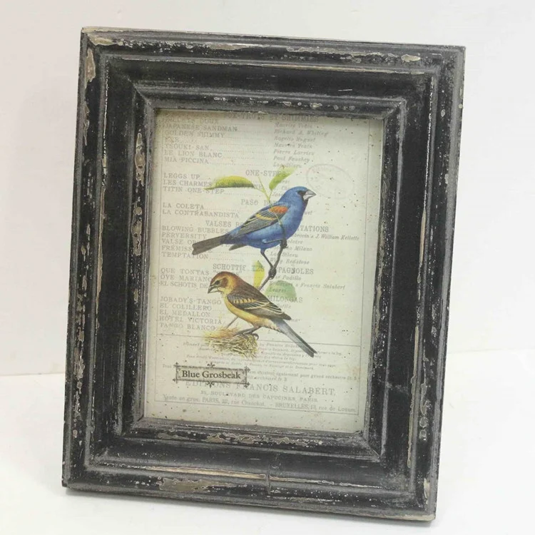 Factory Price Wholesale Craft Black Table Wooden  Vintage Photo Frame