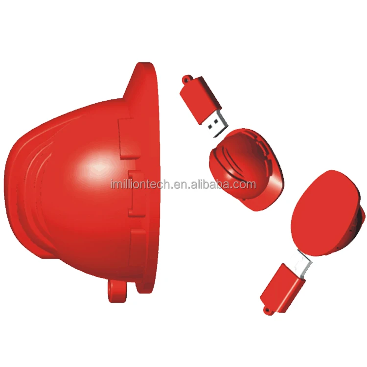 Free sample helmet shaped usb flash drive with free logo printer