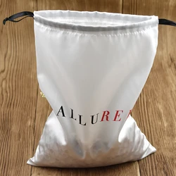 Customized Satin Pouch Bag with Logo for Hair Clothes Shoes Jewelry Cosmetics Gift Silk Satin Bag Packaging Wig Storage Bag