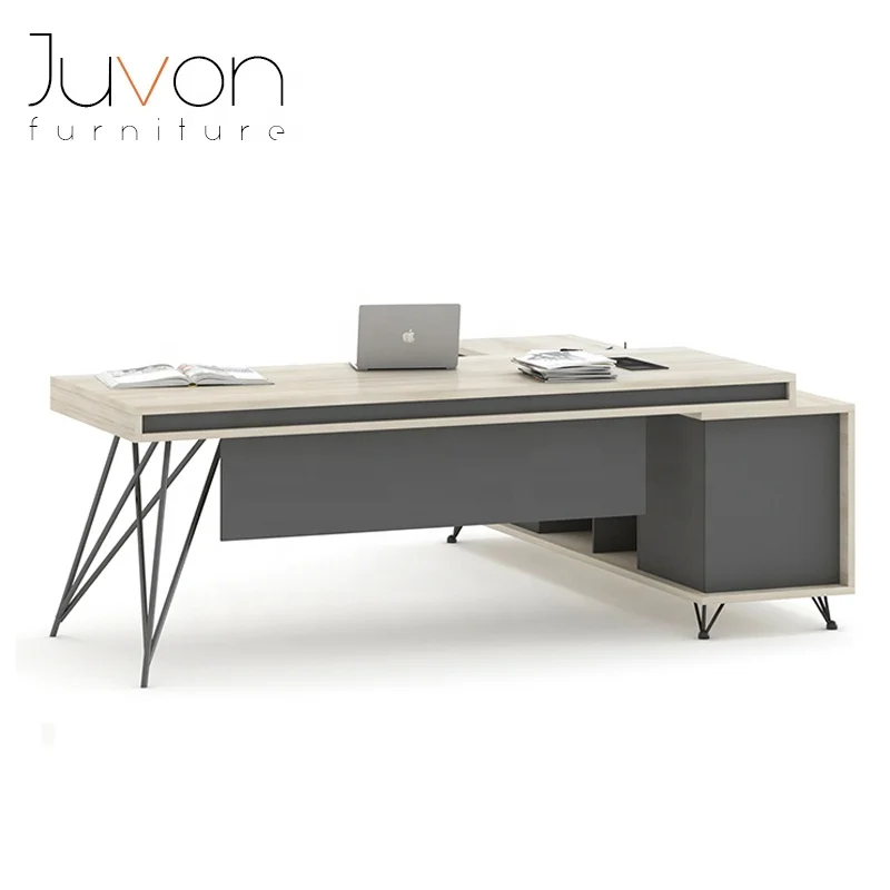 
Office desk with side cabinet wooden manager work table 
