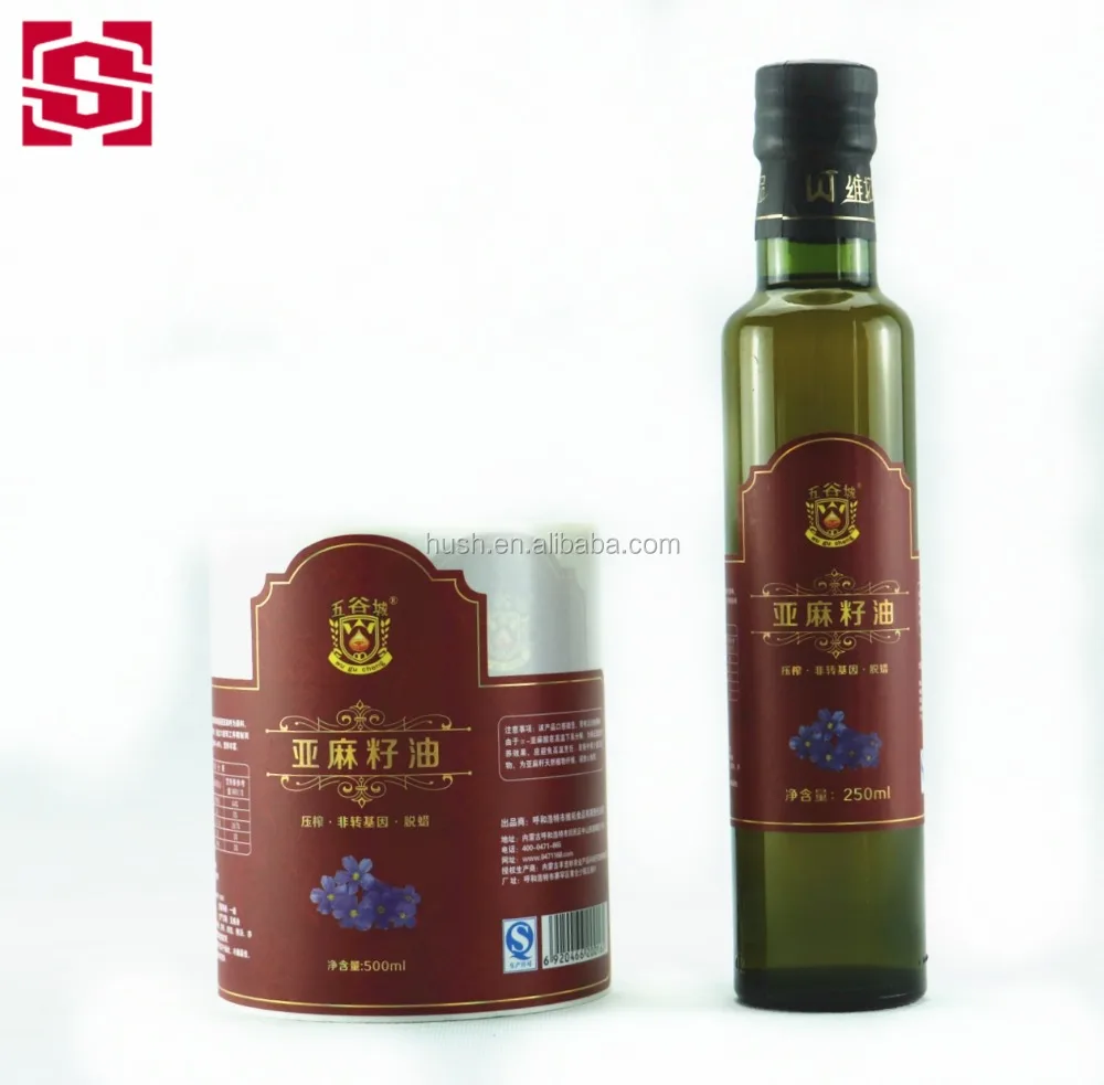 Factory Price Edible Cooking Oil Bottle Label Stickers Blank Label Sticker For Transparent Bottle
