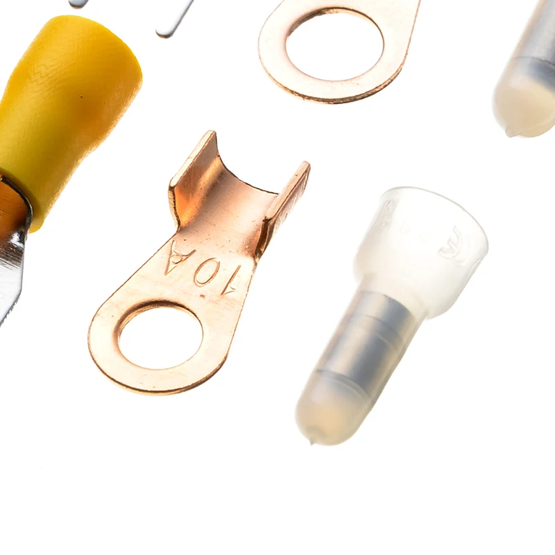 528 pcs wire electrical spade terminal crimping insulated cold pressed and non insulated ring connector with shrink tube