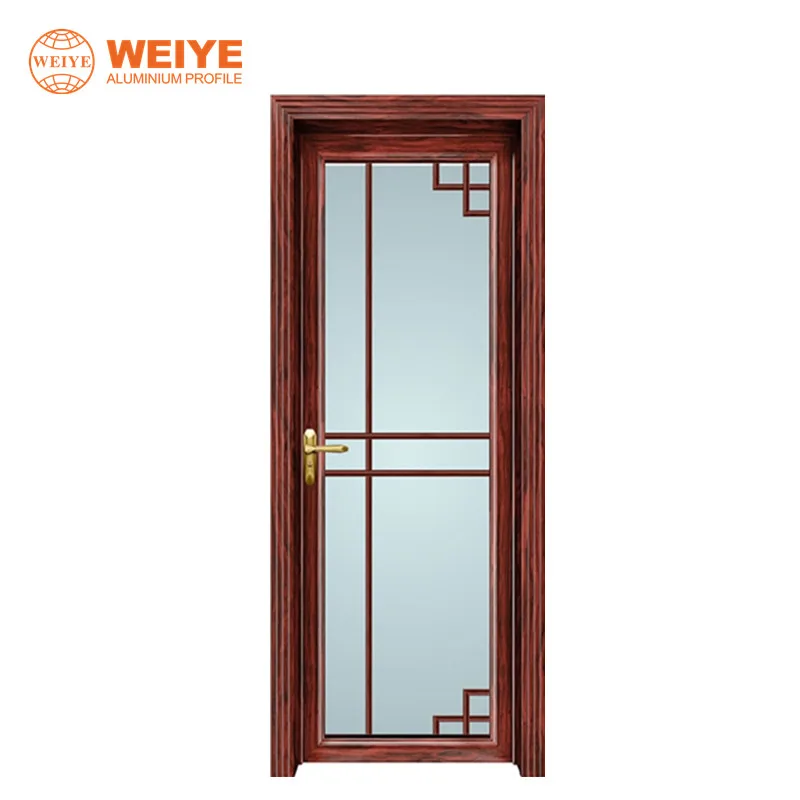 2020 Myanmar new style double glass aluminum door side hung swing door profile frame