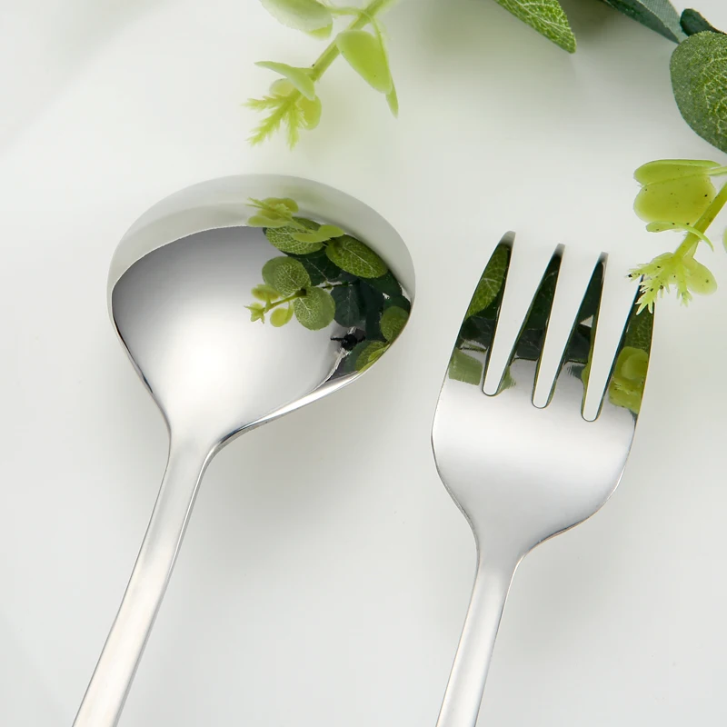 
Titanium-Plated Metal Fork Spoon Korean type Stainless Steel cutlery 