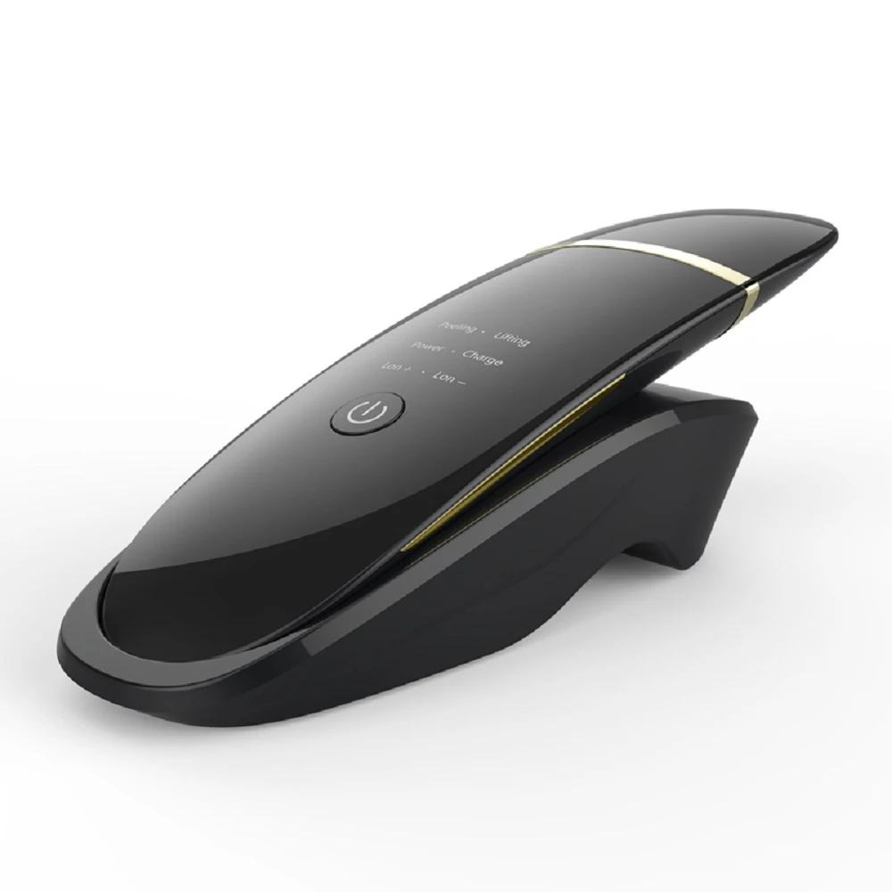 
High quality wireless charging waterproof portable ultrasonic face skin scrubber facial 