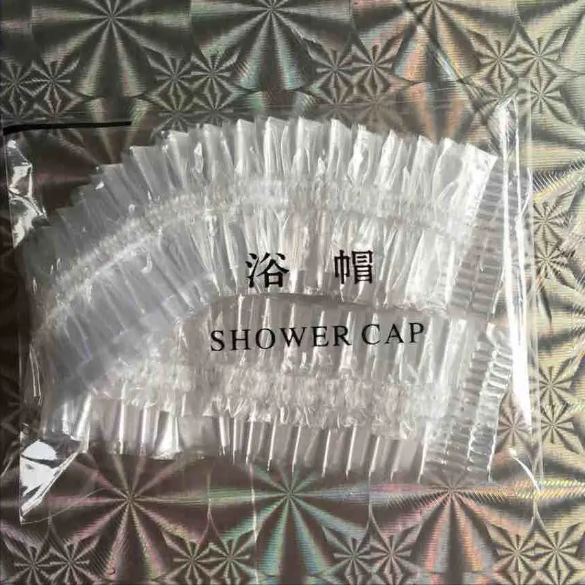 Быстрая доставка, одноразовая пластиковая крышка для душа LDPE с индивидуальной печатной упаковкой логотипа