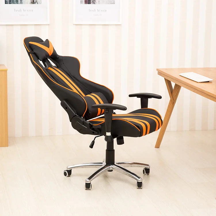 China cheap rotation 54cm seat width racing office chair with wheels