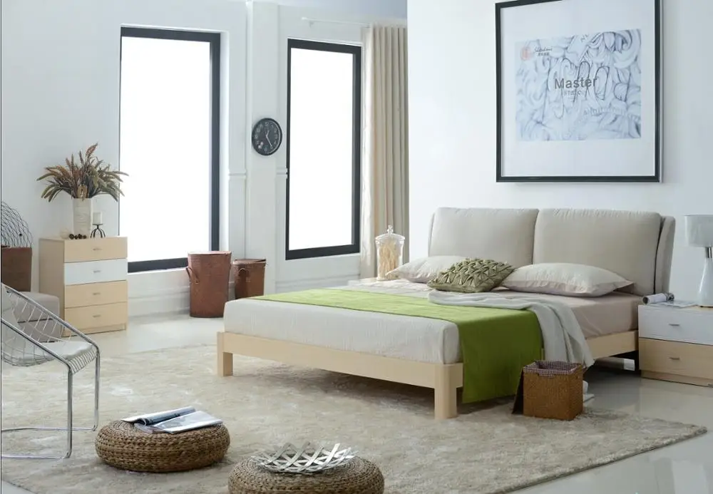 Luxury bedroom suite furniture master bedroom queen size wooden bed bedroom suite modern furniture MDF