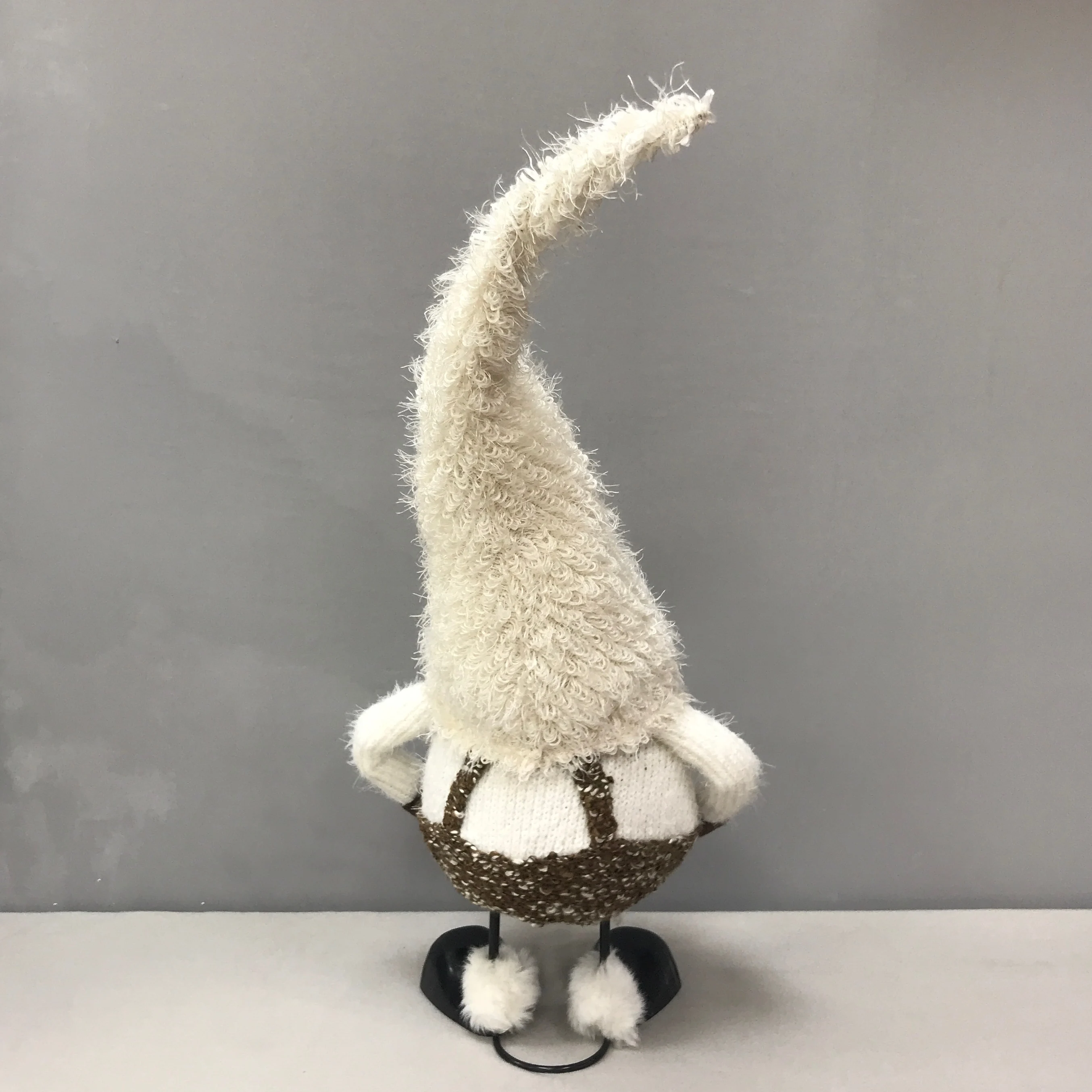 Customized Northern Europe Nordic Nisse Christmas Santa Claus Christmas Decorations Stuffed Standing Gnome With Metal Feet