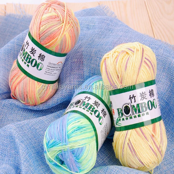 Cynthia Factory Supply Hot New Products For 2017 Bamboo Cotton Crochet Yarn For Summer