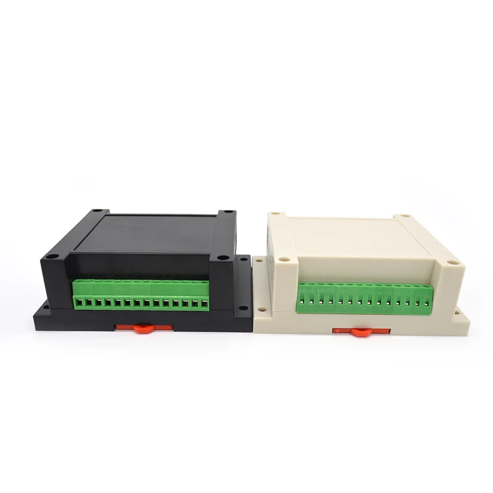 Szomk ABS plastic standard control din rail box with terminal blocks for pcb and electronic