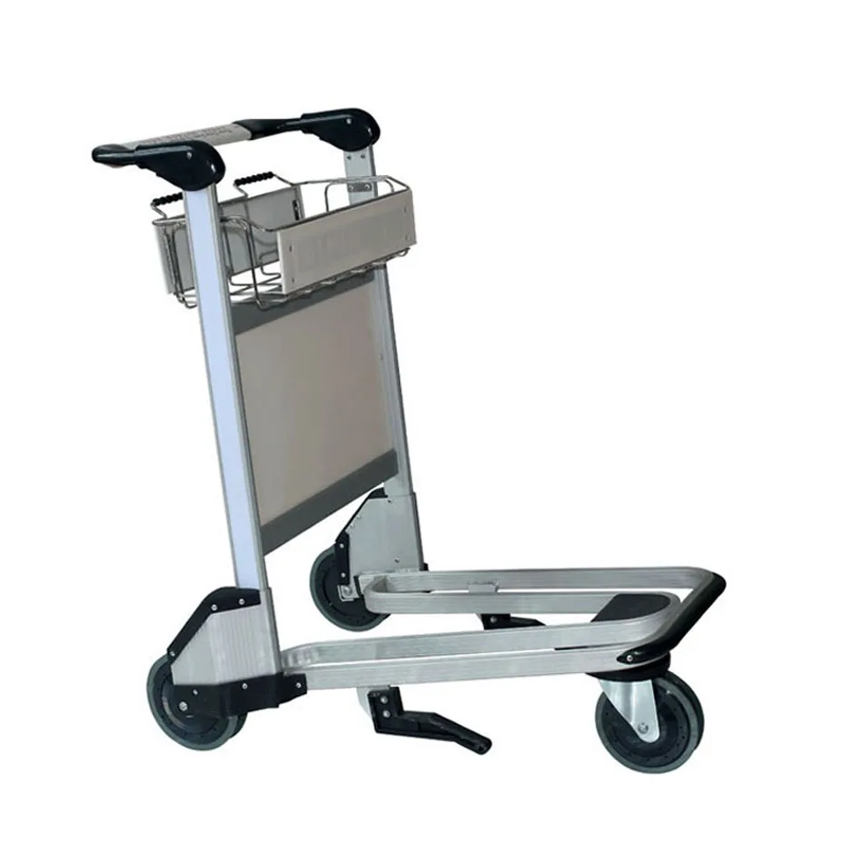 luggage baggage aluminium airport passenger wheelbarrow