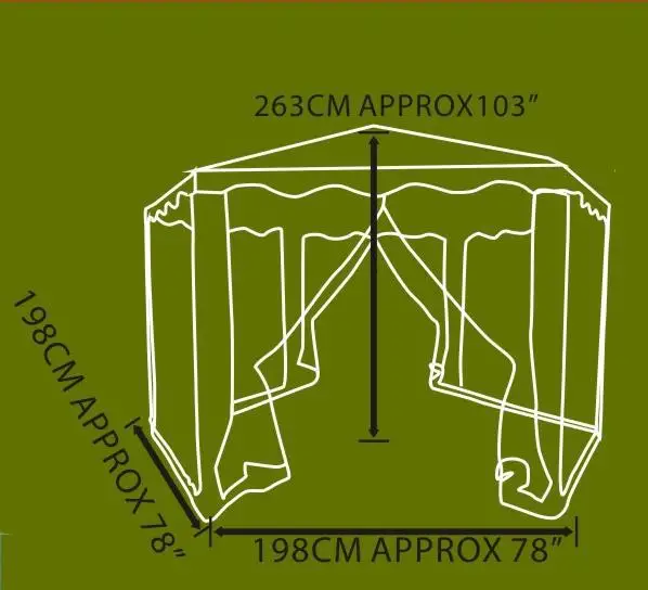 
Hexagon Foldable With Mosquito Net Canopy Tent 