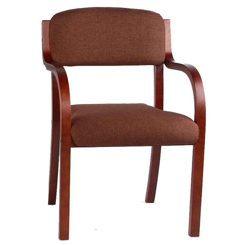 Modern Cover Fabric Upholstered Armrest Bent Plywood Wood Wooden Room Arm Dinning Table And Linen Dining Chair