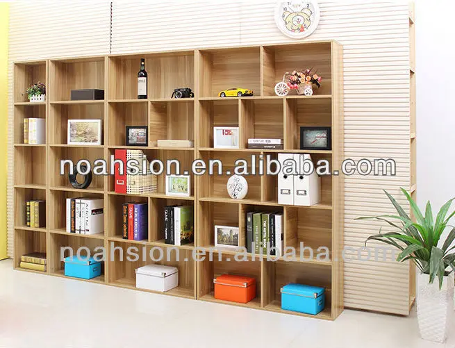 Cheap wooden wall bookcases/bookshelf design