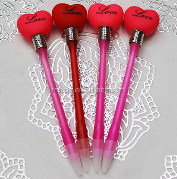 Lovely Light Top Pen With Sound Green Frog Pen With Light Function Light Pen