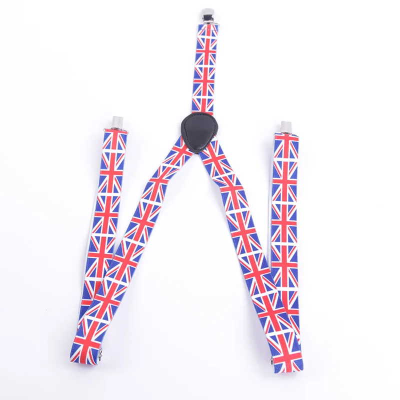 Cartoon style unisex  general elastic  suspender adjust  adult 3clips braces  for  trousers