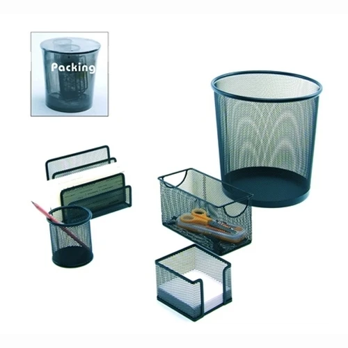 wire mesh drawer desk organizer Multi function and multi grid pen holder