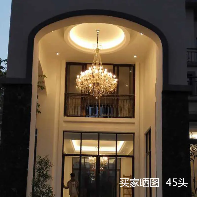 Modern hotel crystal large commercial chandeliers