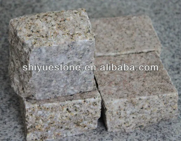natural light grey granite cobble stone