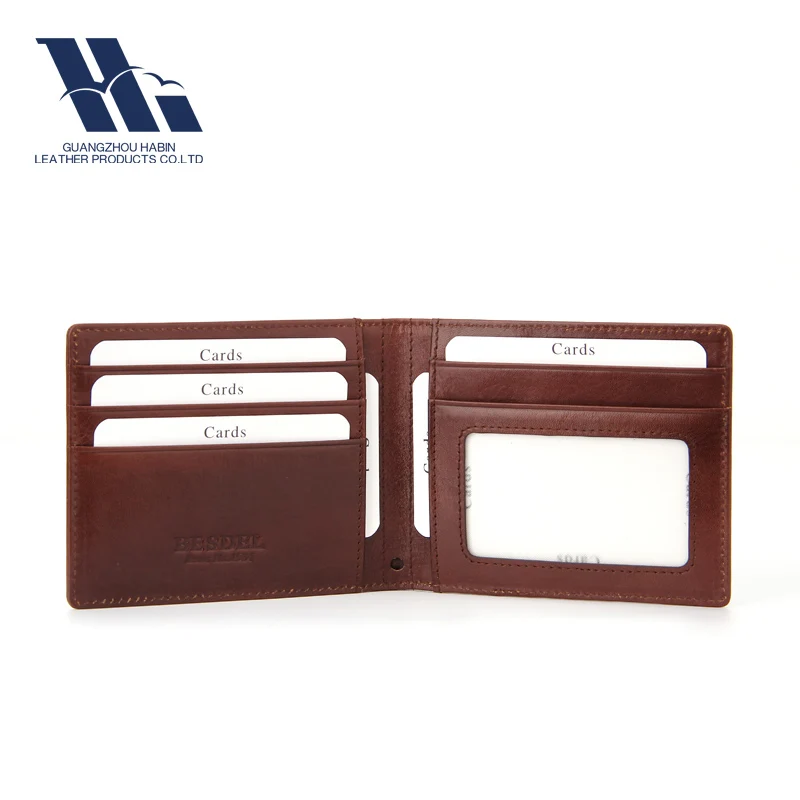 New Hight Quality Bifold Blocking Wholesale Leather Money Clip Wallet With Elastic Band