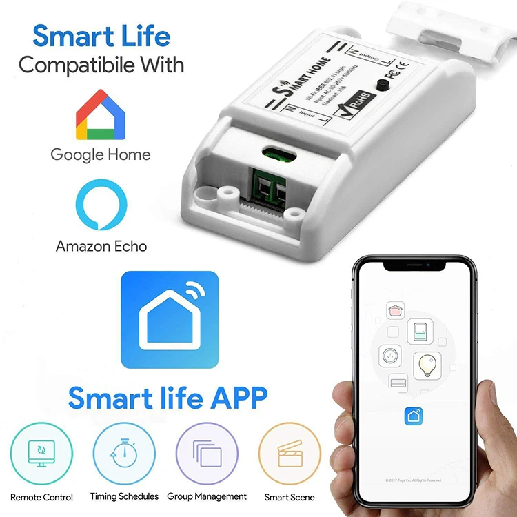 Basic Smart Home Automation DIY Intelligent Wifi Wireless Remote Control Universal Relay Module Light Remote Control Switches