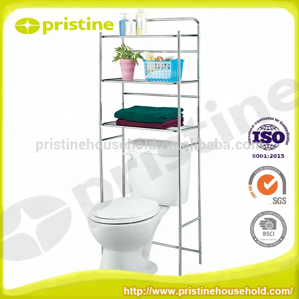 MIT DIY Housewares Shopee OEM eBay Wholesale Taiwan Household Storage Furniture Iron Bathroom Shelves Corner Toilet Storage