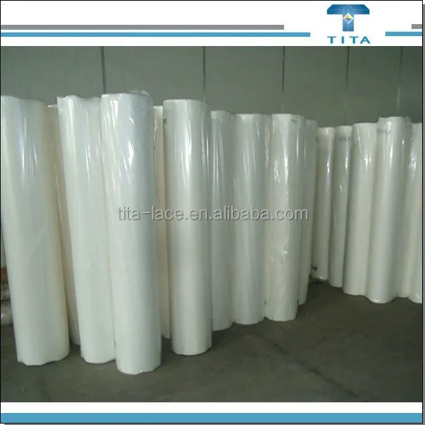 Eco friendly nonwoven materials that dissolves in water for water soluble lace fabric and lace table cloth