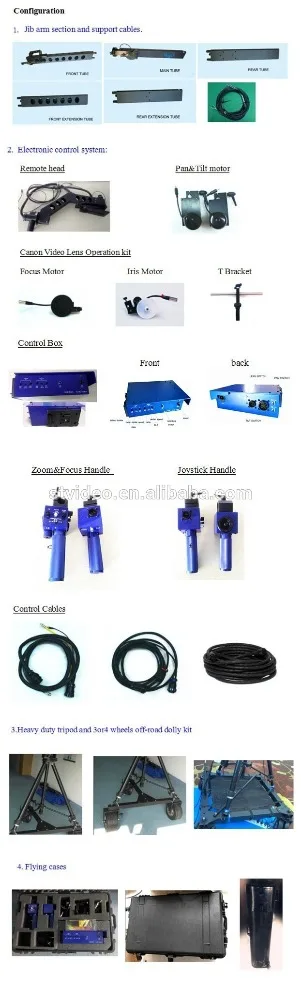 Professional 15meters Jimmy Jib Camera Crane for film/video/wedding/conference/church shooting with 3axis head