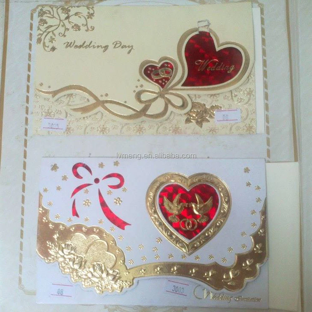 fan wedding invitations, gold embossed wedding invitations, wedding invitations folded