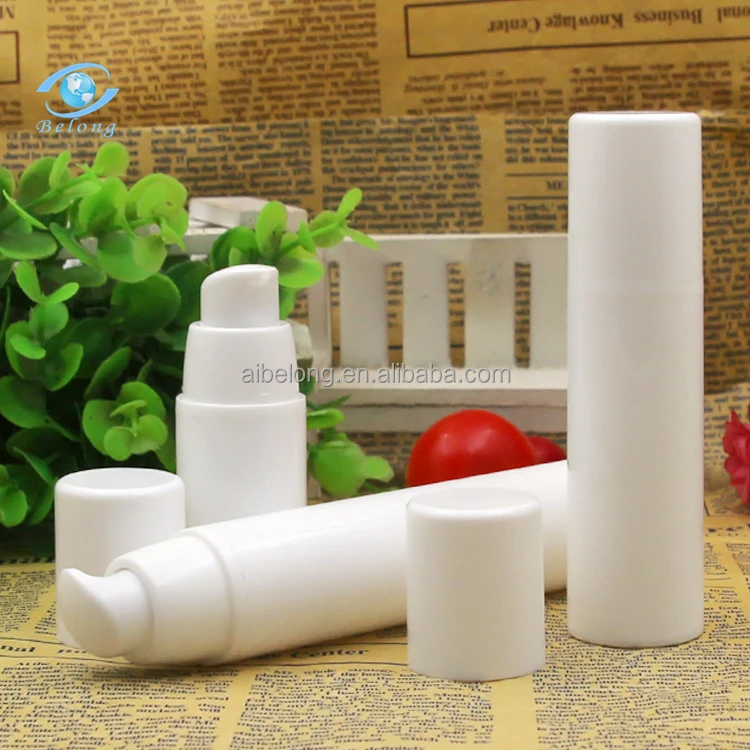 IBELONG Wholesale  white 15ml 30ml 50ml PP plastic airless pump bottle cosmetic for serum