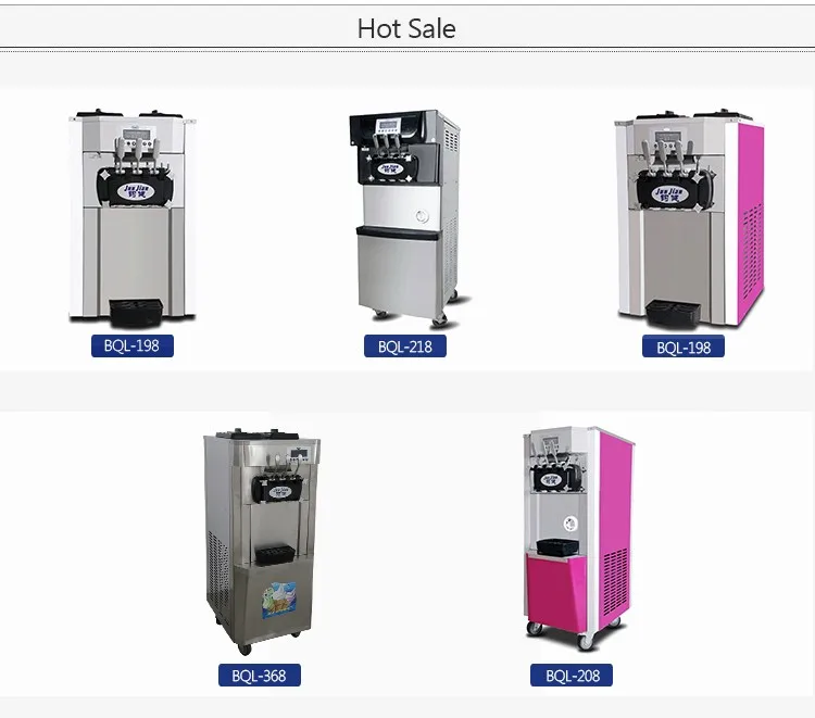 
Three Flavors 201 Stainless Steel Air Pump Soft Serve ice cream making machine commercial 