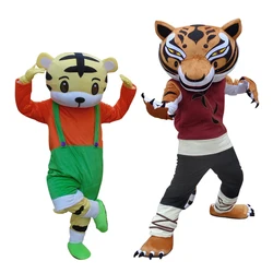 OEM supplier new design adult fur cartoon tiger mascot costumes