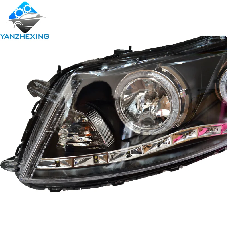 YZX Car Headlight Head Lamp LED Daytime Running Light for Honda Accord 08-13 LED DRL Bi-Xenon HID Modification kit