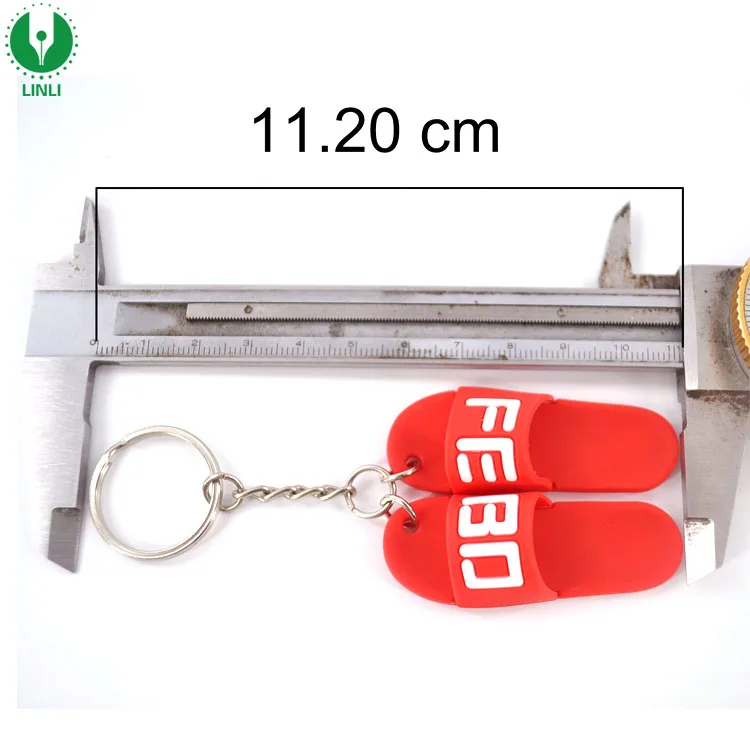 
Advertising Custom Logo Soft PVC Sandal Keychain 