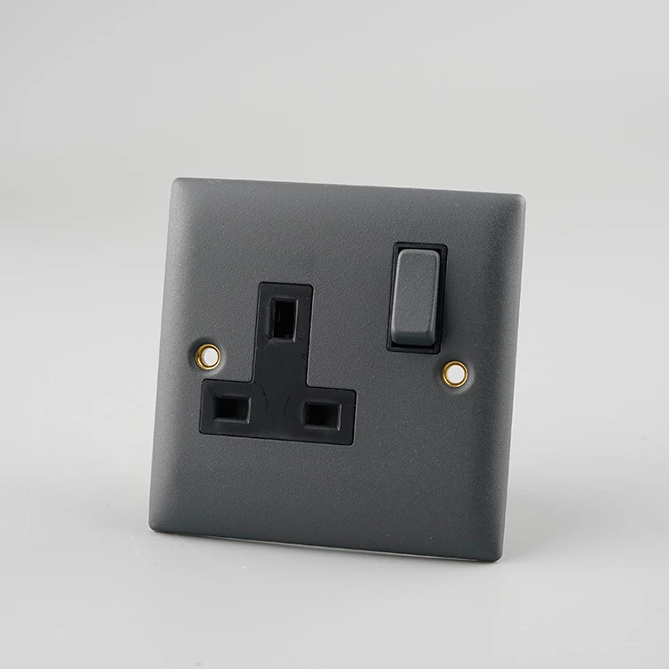 WK BS single UK power wall electrical 13A switched socket