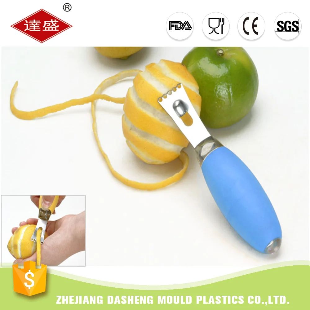 Горячая продажа нержавеющей стали фрукты Оранжевый Овощечистка цитрусовые zester с ручкой TPR