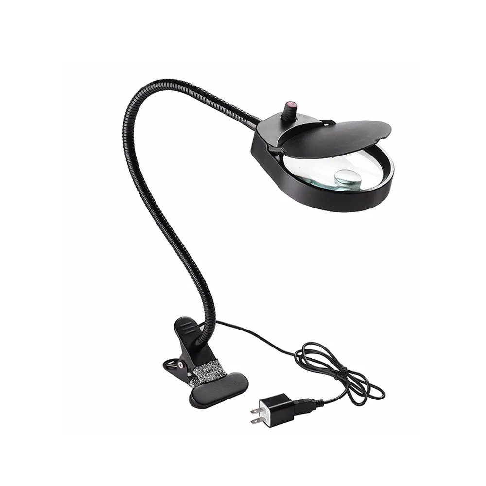 PD-5S гибкий зажим светодиодные лампы увеличительное стекло с яркими регулируемая светодиодная лампа