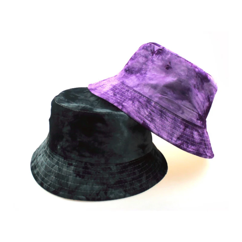 
Fashion custom mens cheap purple tie dye bucket hat  (62107608074)