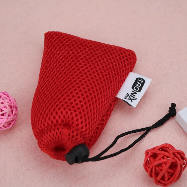 Custom Label Eco Polyester Soap Packaging Net Mesh Pouch Small Drawstring Nylon Mesh Bag for Soap