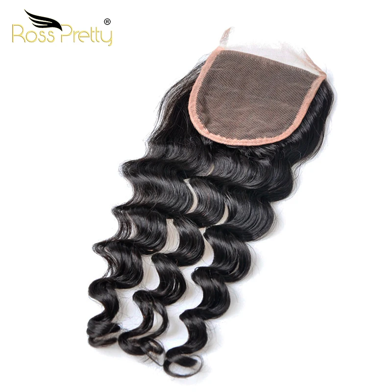 Ross Pretty Ibeauty Hair Lace Closure 4x4 Loose Deep Human Hair Best Price  Meche Closure