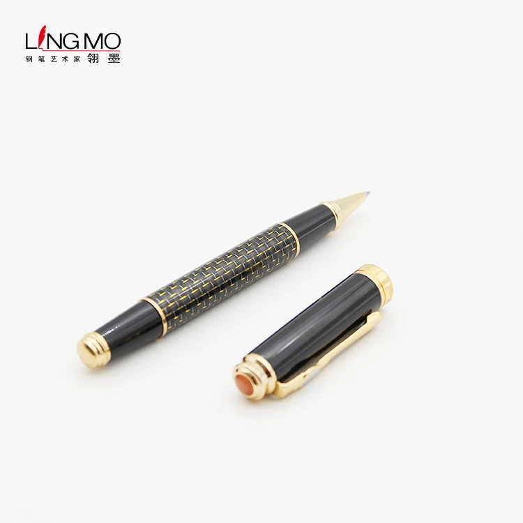 Made in china products office pen promotional golden metal roller pen