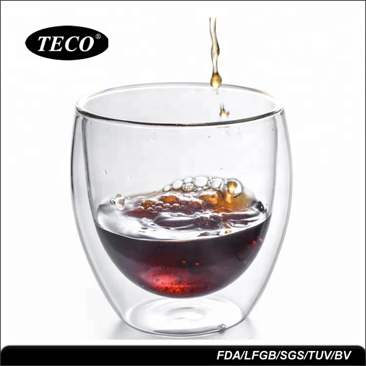 Hot Selling Free Sample Machine Made Double Wall Glass Coffee Cup 80ml