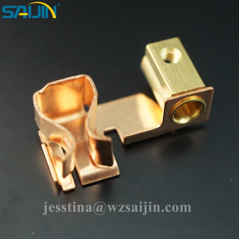 Copper Phosphor earth terminal brass block assembly for Multi functional socket