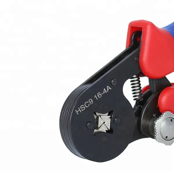 HSC9 16-4A Square Ferrule Crimp Tool Crimper Plier Used for 23-5 AWG 0.25-16 mm Cable End Sleeves