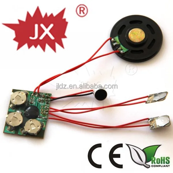 Greeting card recording device/voice recording module for greeting cards