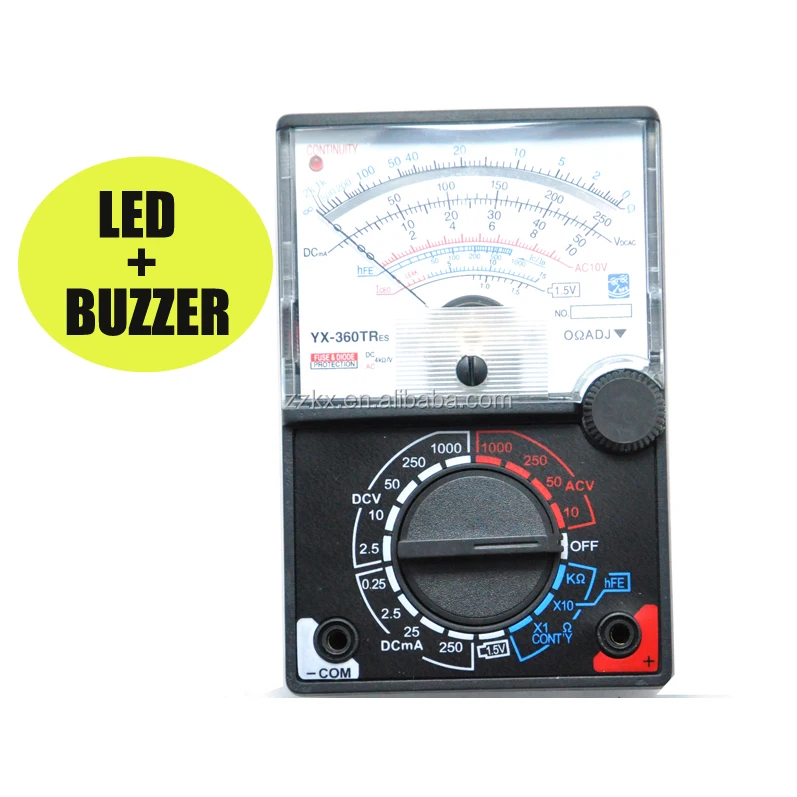 Analog Multimeter For Student Teaching Preferred With LED+Continuity Buzzer YX-360TRes