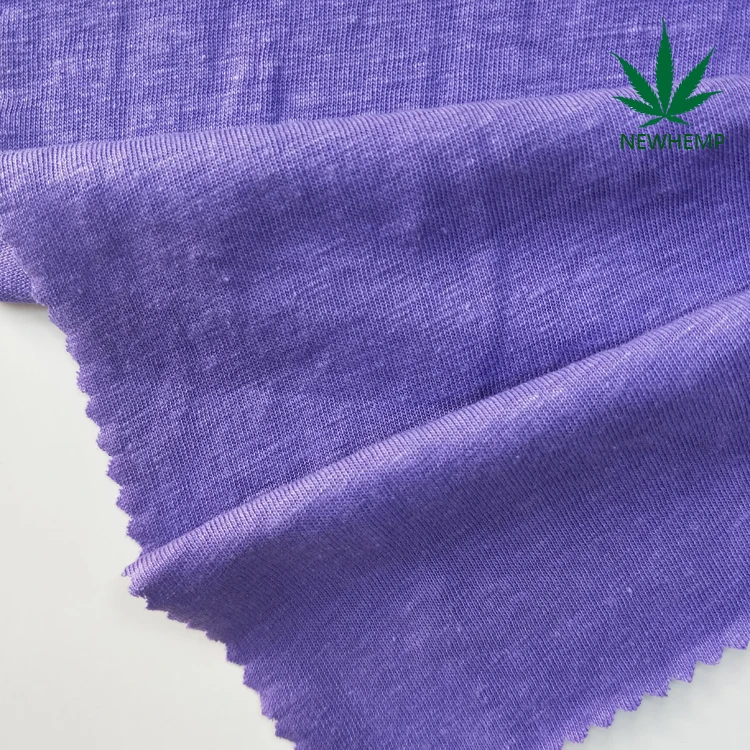 
GOTS certificated fabric hemp with 55% hemp 45% organic cotton blends hemp jersey fabric 